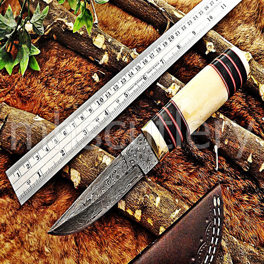 Custom Handmade Damascus Pukko Knife | mhscutlery
