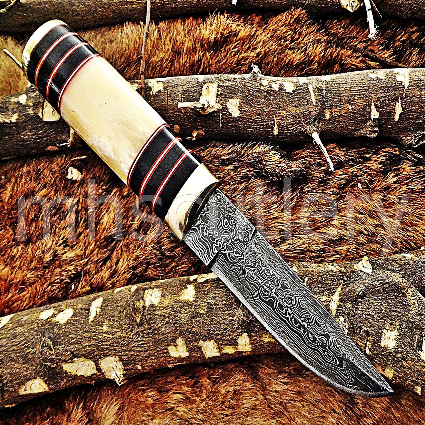 Custom Handmade Damascus Pukko Knife | mhscutlery