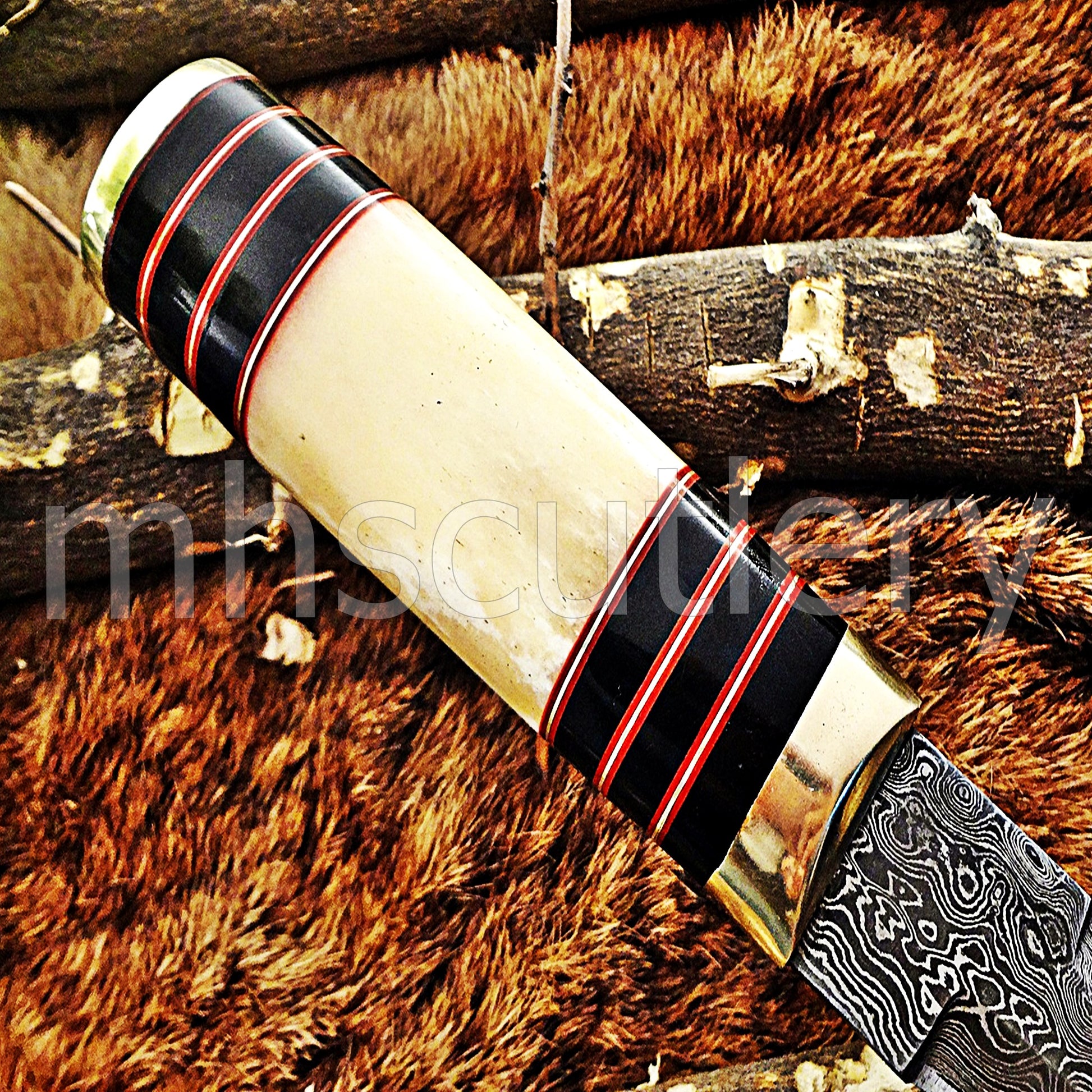 Custom Handmade Damascus Pukko Knife | mhscutlery