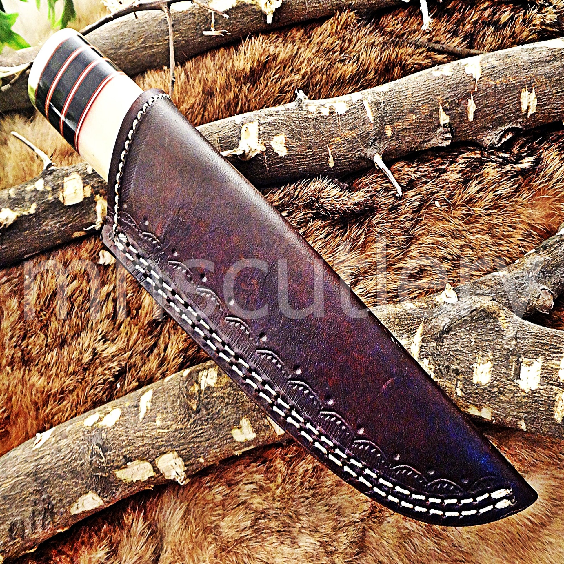 Custom Handmade Damascus Pukko Knife | mhscutlery