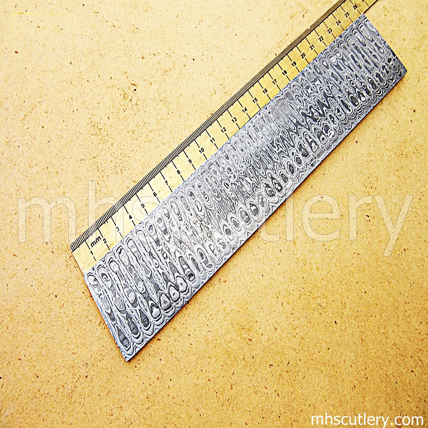 Handmade Damascus Steel Ladder Pattern Billet For Knife Makers | mhscutlery