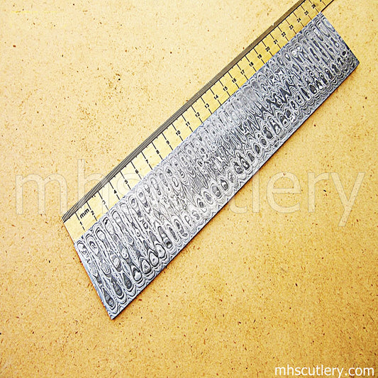 Handmade Damascus Steel Ladder Pattern Billet For Knife Makers | mhscutlery