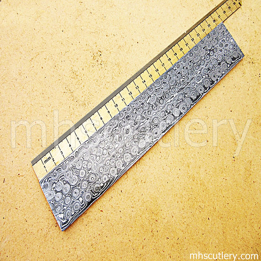 Hand Forged Raindrop Damascus Steel Billet For Knife Making | mhscutlery