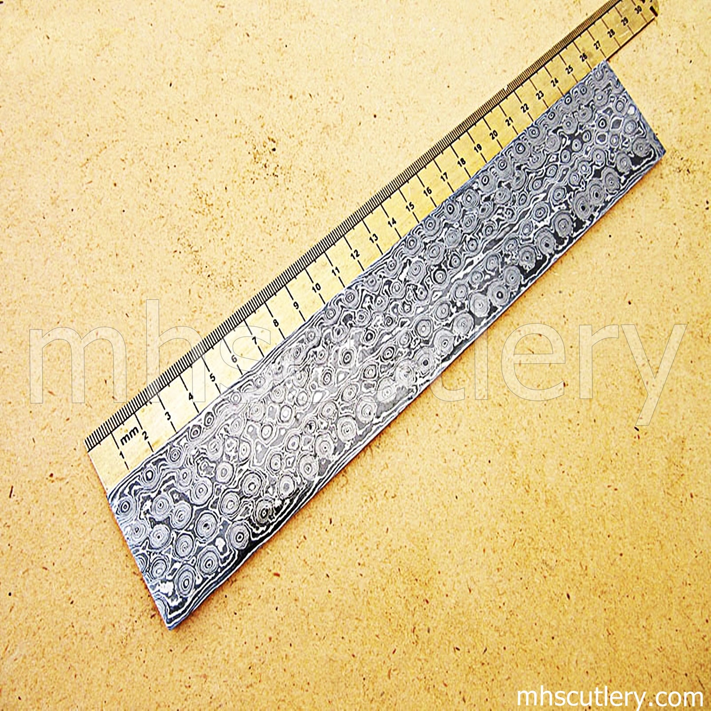 Hand Forged Raindrop Damascus Steel Billet For Knife Making | mhscutlery