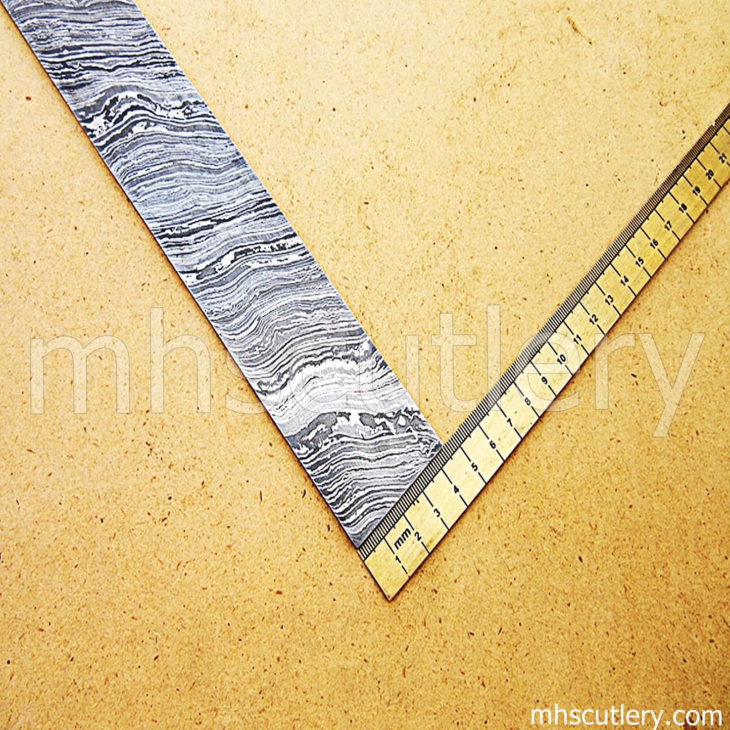 Custom Handmade Twist Damascus Steel Billet For Knife Makers | mhscutlery