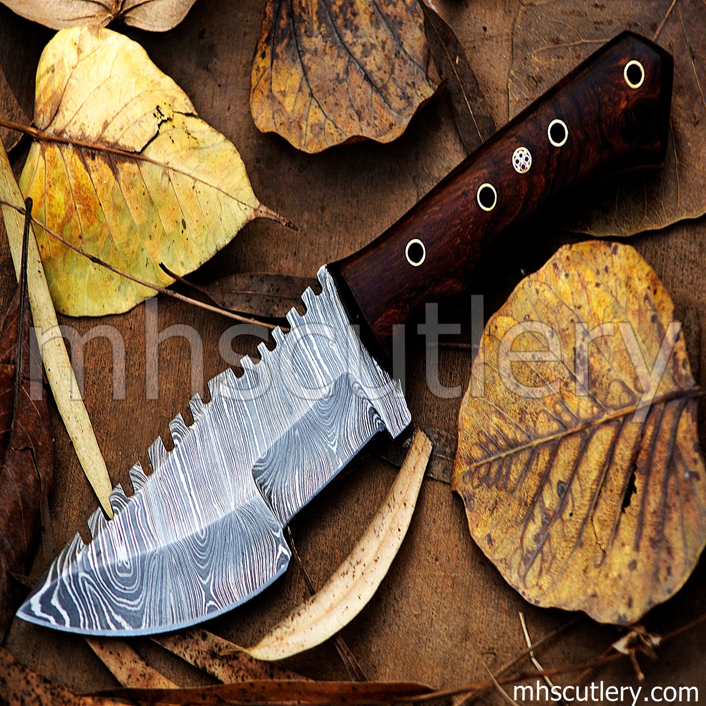 Handmade Damascus Steel Tactical Bushcraft Tracker Knife | mhscutlery