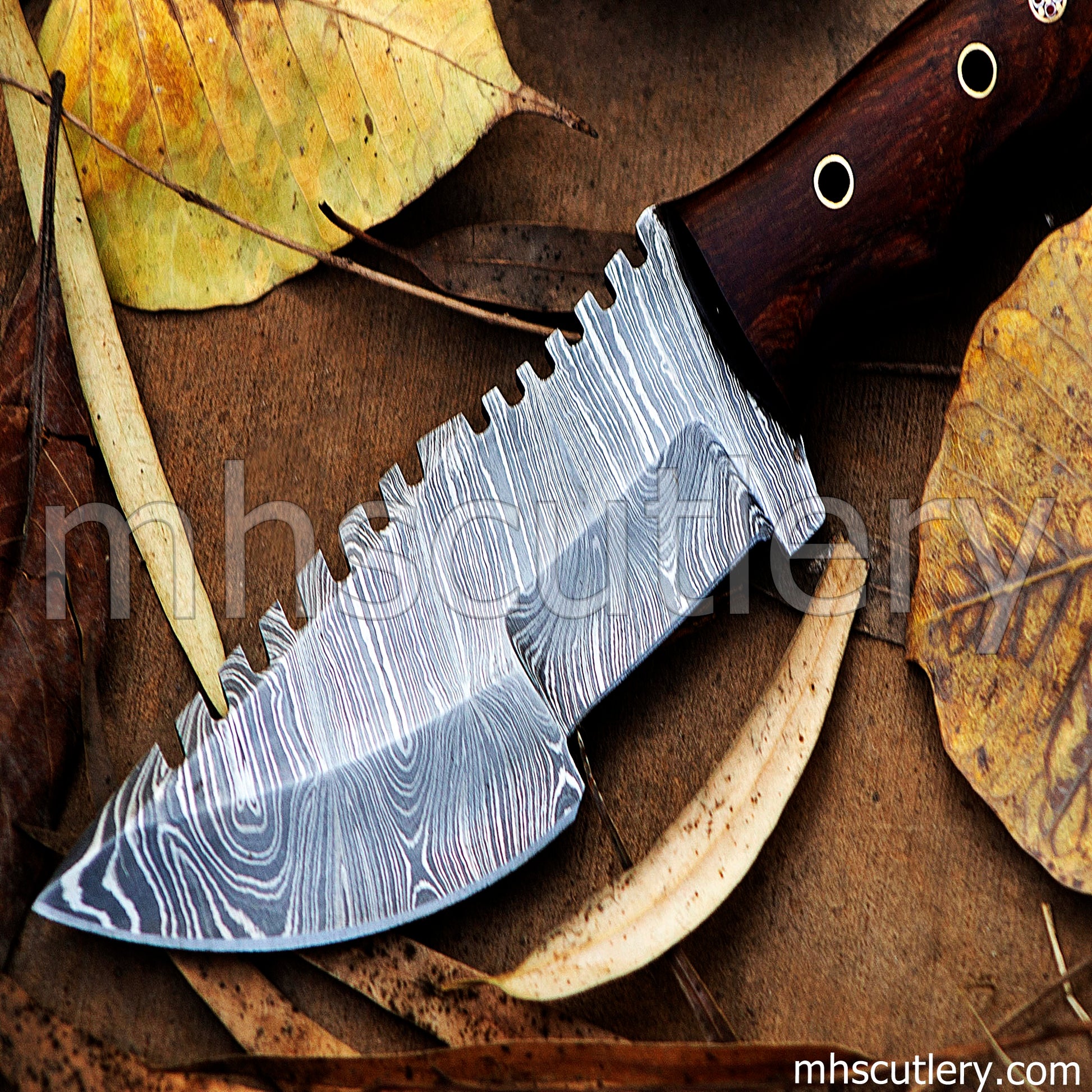 Handmade Damascus Steel Tactical Bushcraft Tracker Knife | mhscutlery