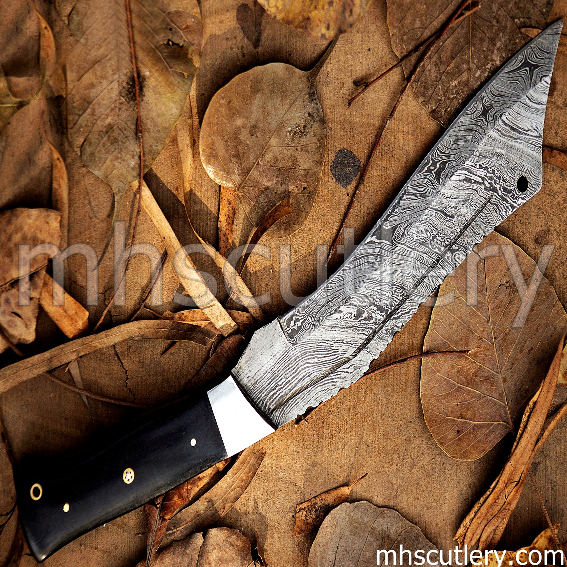 Handmade Damascus Steel Tactical Tanto Survival Machete | mhscutlery