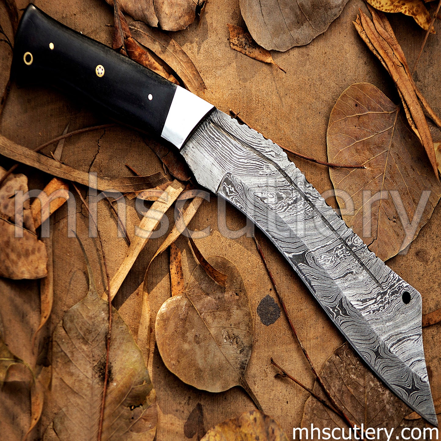 Handmade Damascus Steel Tactical Tanto Survival Machete | mhscutlery