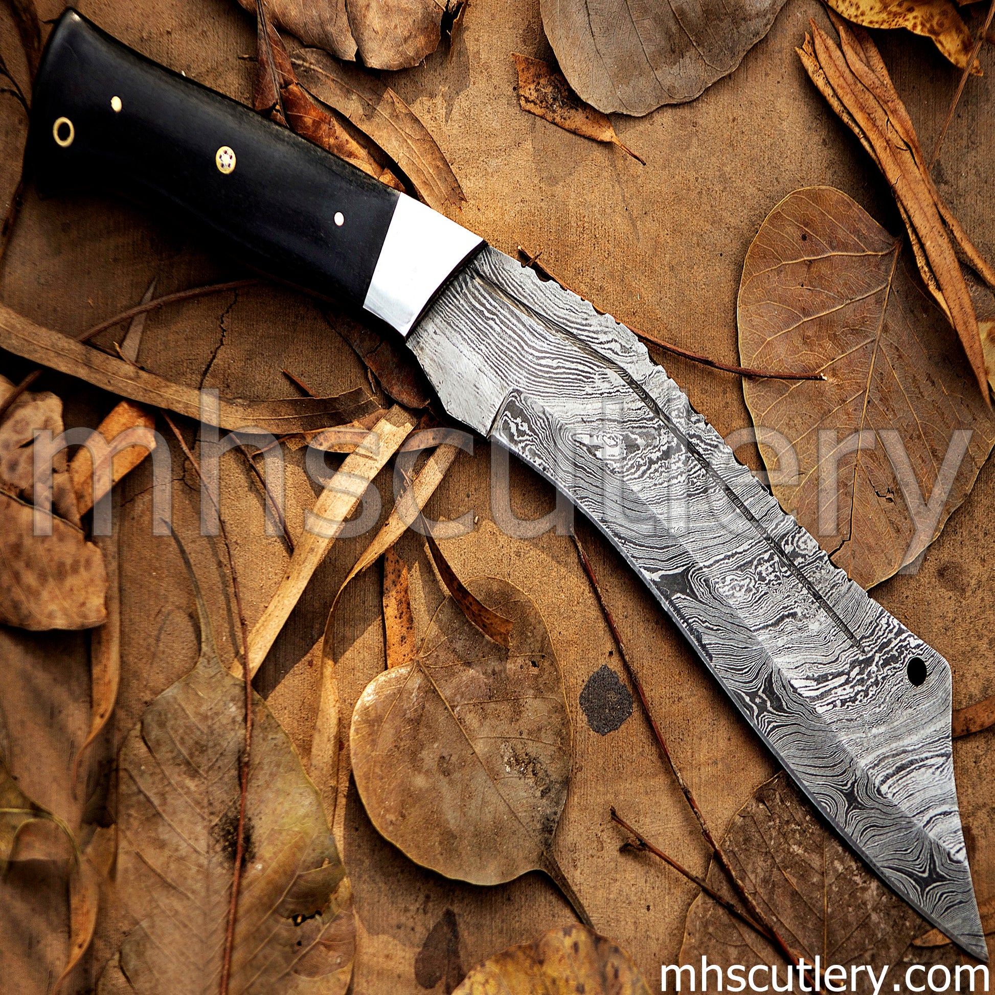 Handmade Damascus Steel Tactical Tanto Survival Machete | mhscutlery