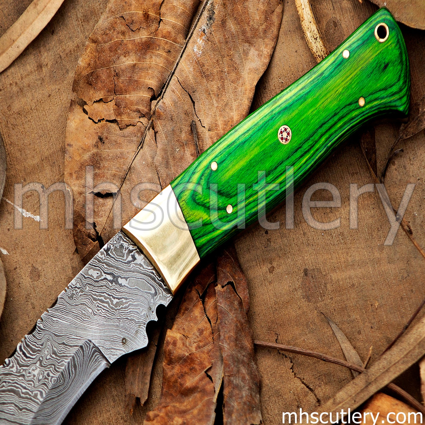 Hand Forged Damascus Steel Tactical Survival Kukri Knife | mhscutlery