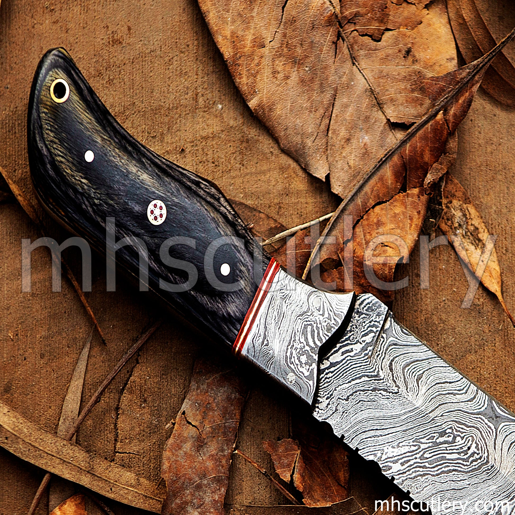 Hand Forged Damascus Steel Long Tactical Tracker Knife | mhscutlery