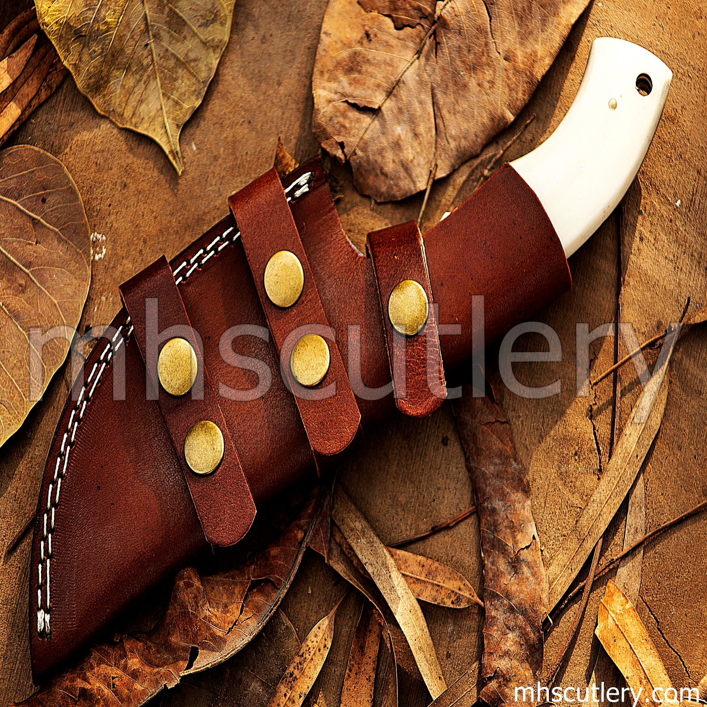 Custom Hand Forged Damascus Steel Tactical Tracker Knife | mhscutlery