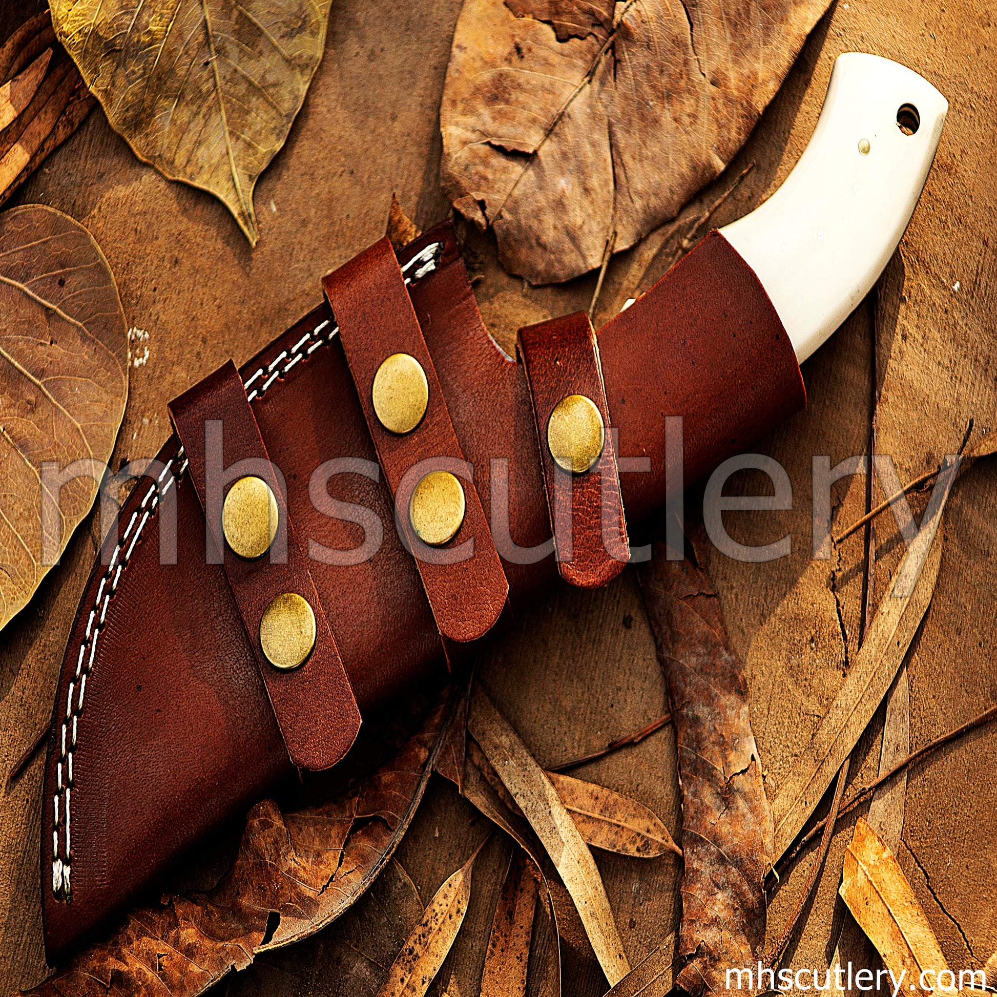 Custom Hand Forged Damascus Steel Tactical Tracker Knife | mhscutlery