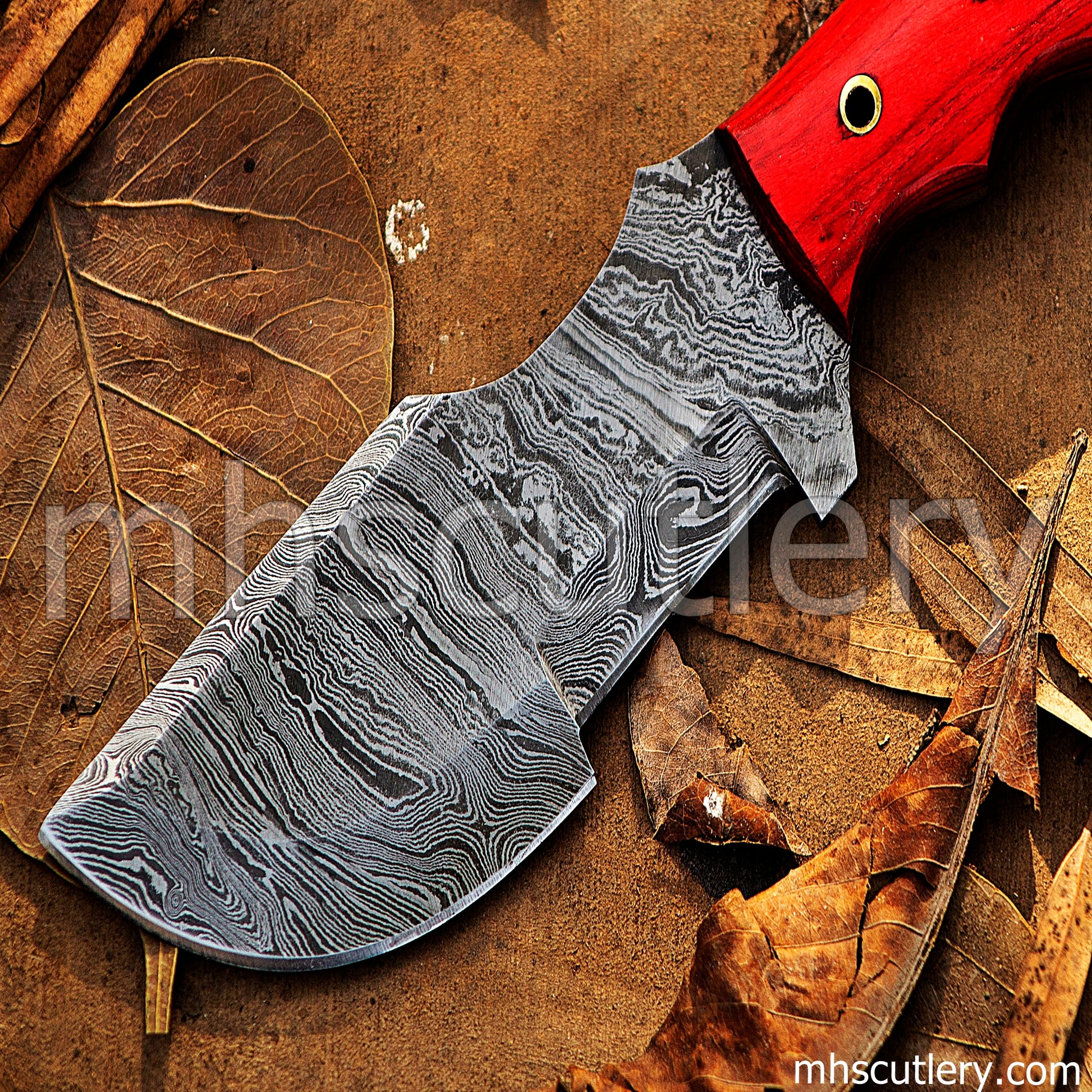 Damascus Steel Survival Tracker Knife | mhscutlery