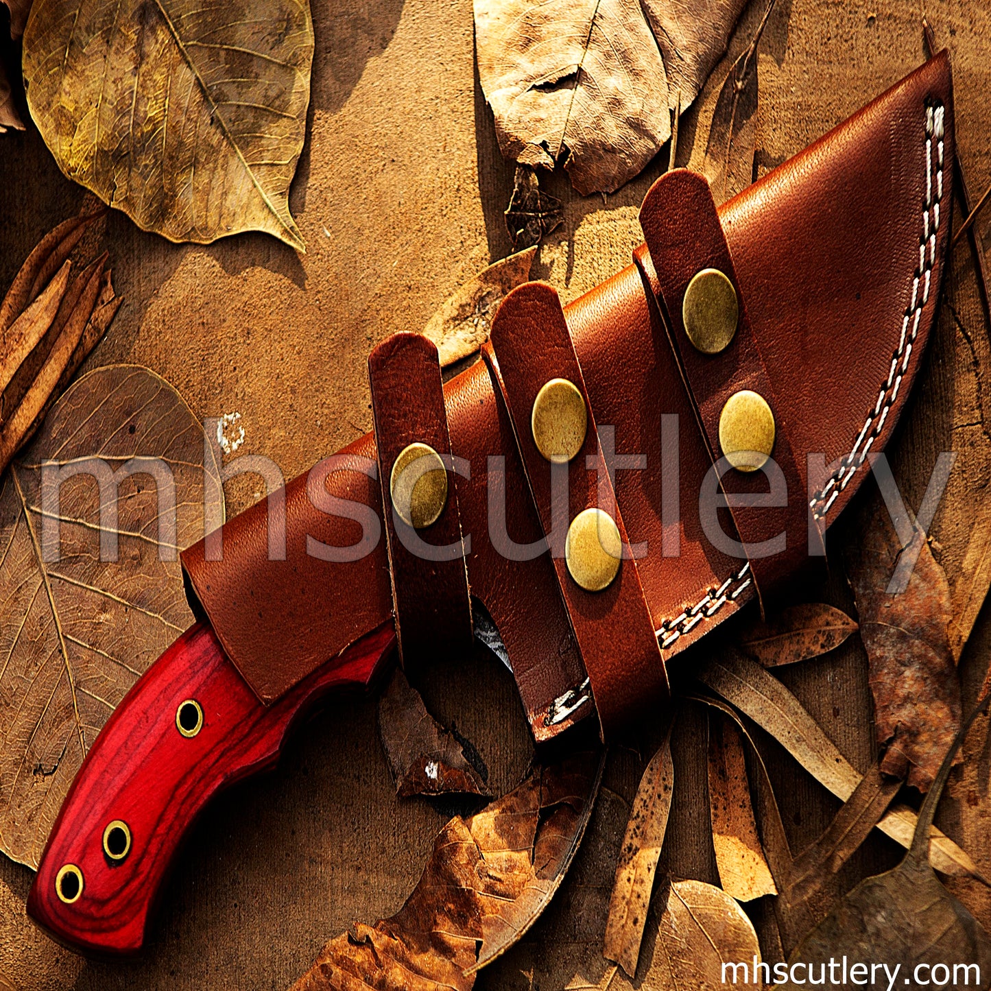Damascus Steel Survival Tracker Knife | mhscutlery