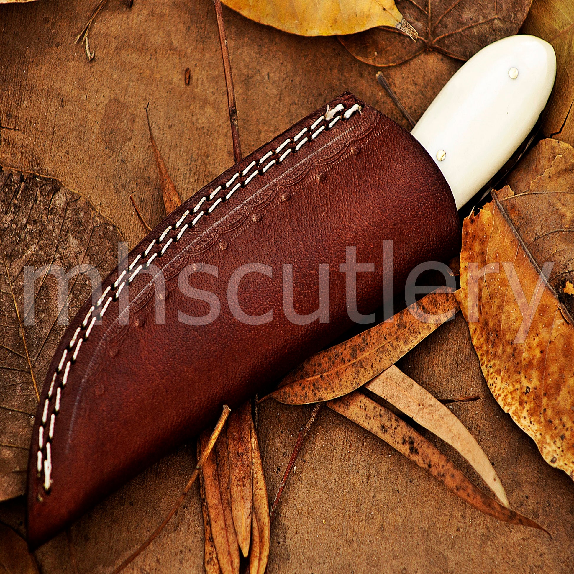 Handmade Mini Skinner Damascus Steel Knife | mhscutlery