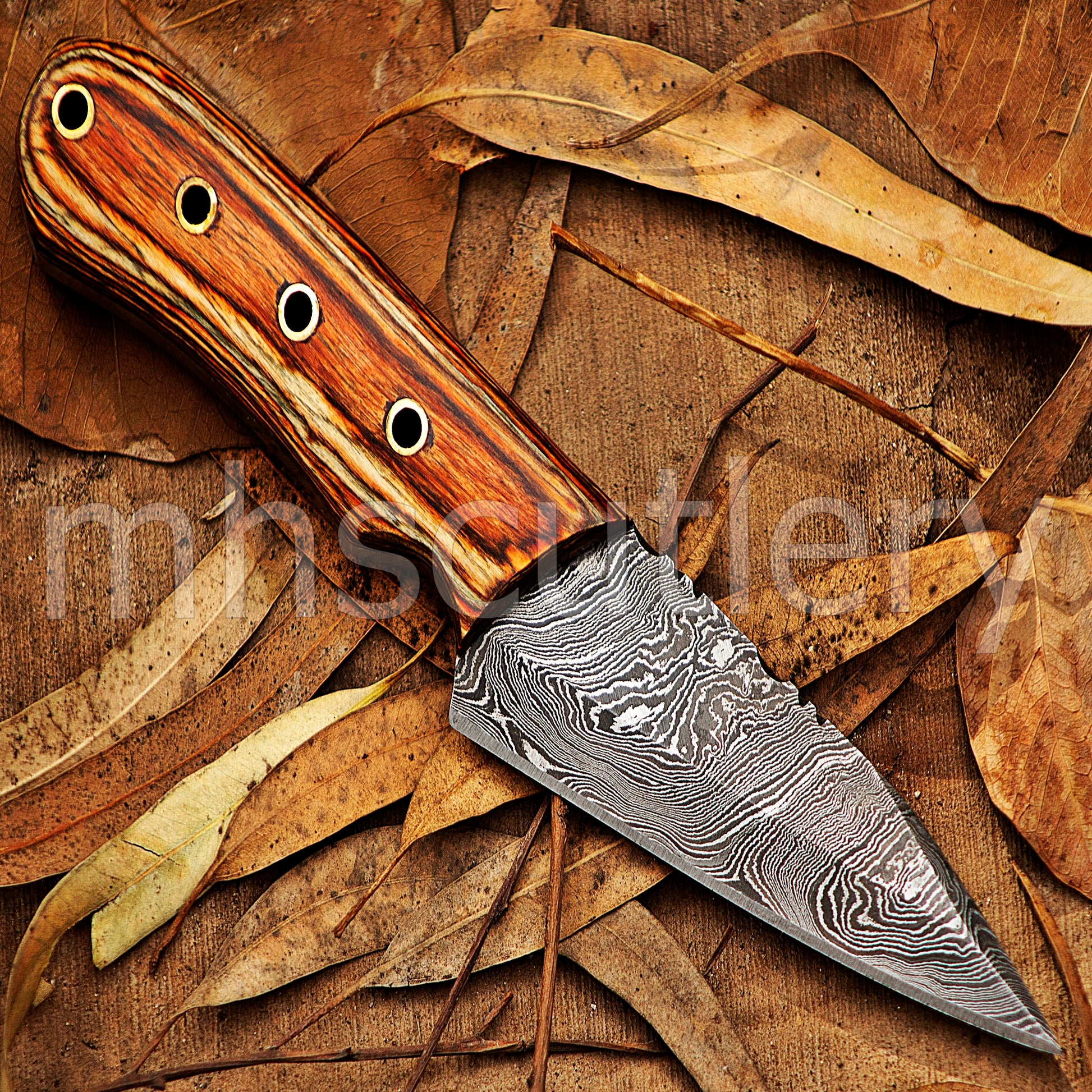Handmade Damascus Steel Tactical Hunting Skinner Knife | mhscutlery