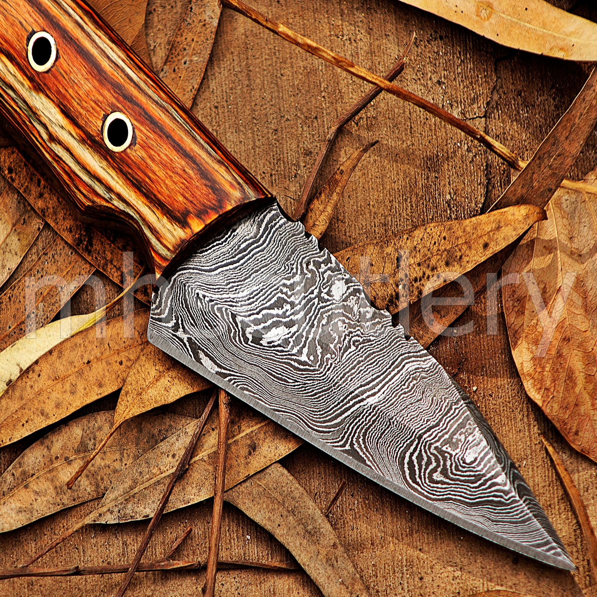 Handmade Damascus Steel Tactical Hunting Skinner Knife | mhscutlery
