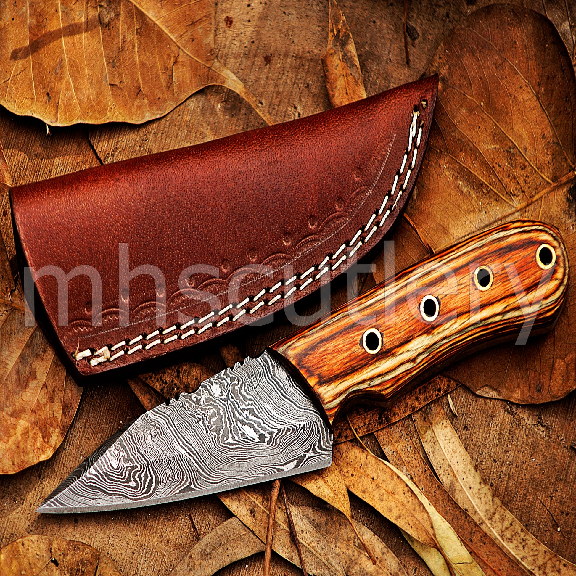 Handmade Damascus Steel Tactical Hunting Skinner Knife | mhscutlery