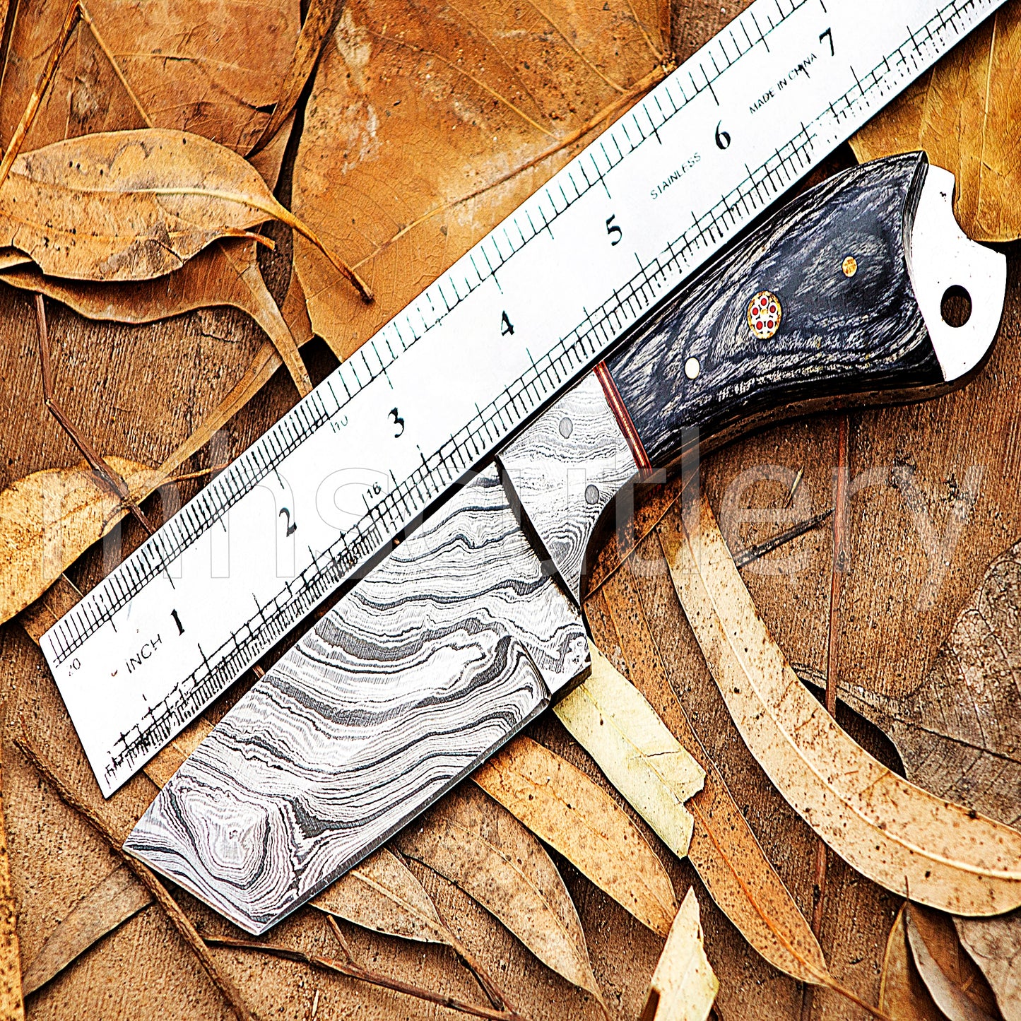 Custom Hand Forged Damascus Steel Tanto | mhscutlery
