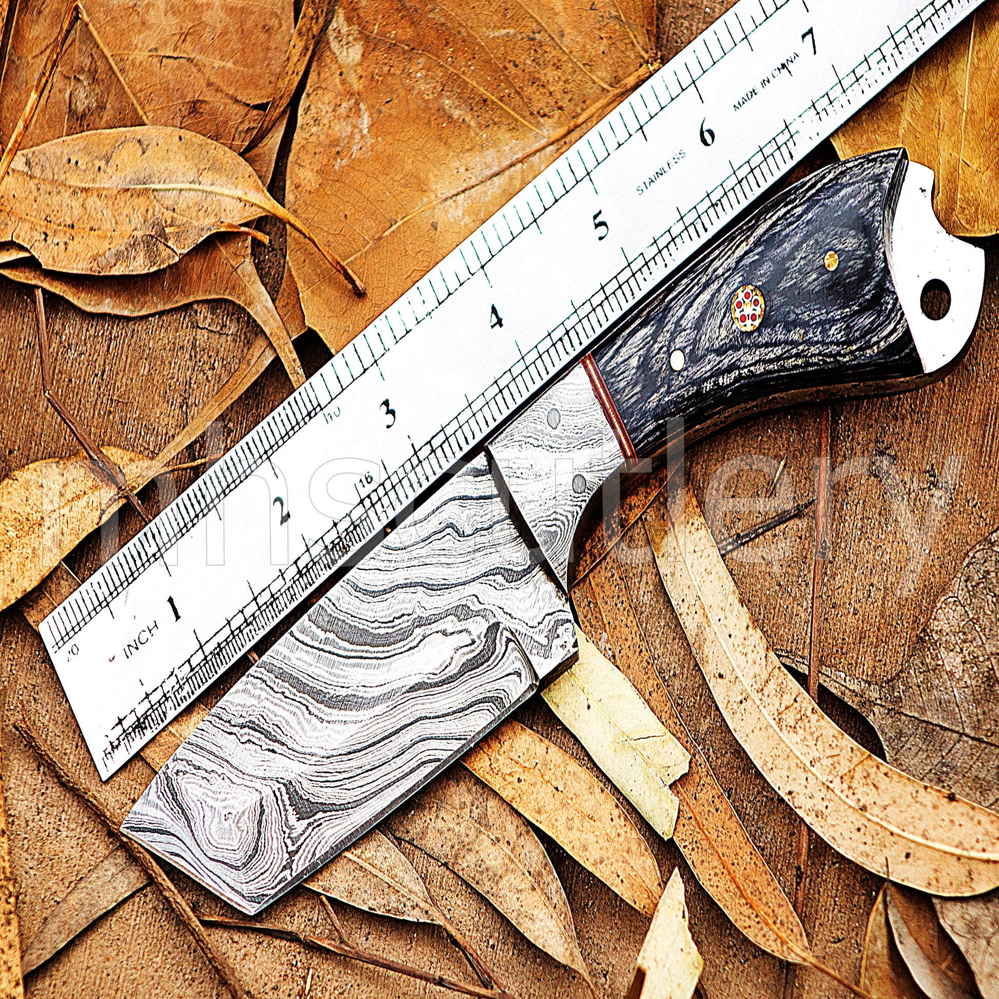 Custom Hand Forged Damascus Steel Tanto | mhscutlery
