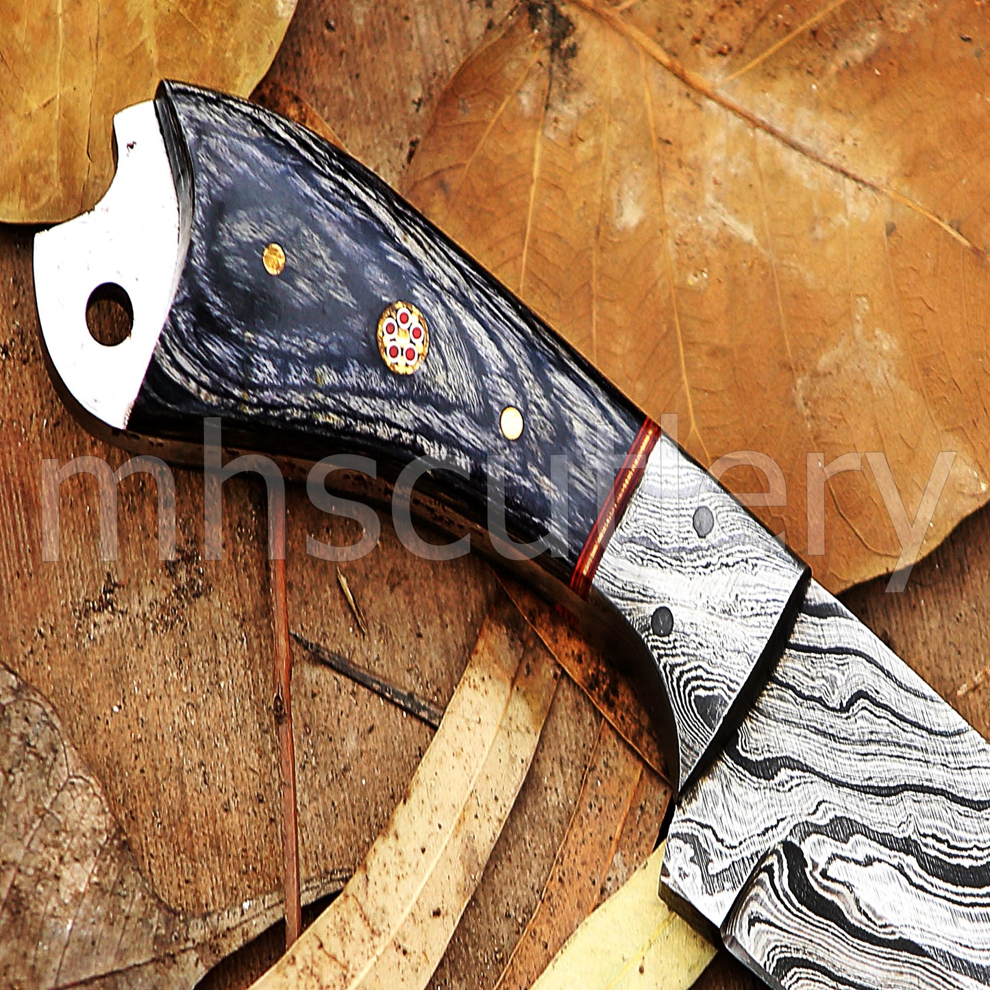 Custom Hand Forged Damascus Steel Tanto | mhscutlery