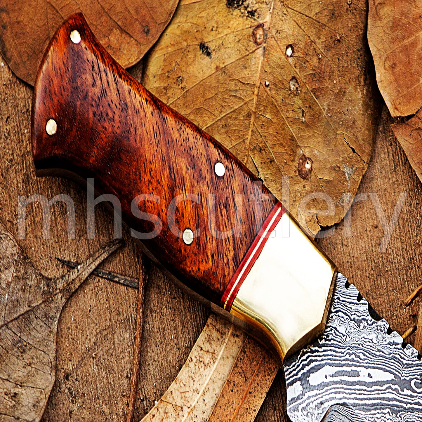 Damascus Steel Tactical Fixed Blade Skinner Knife | mhscutlery