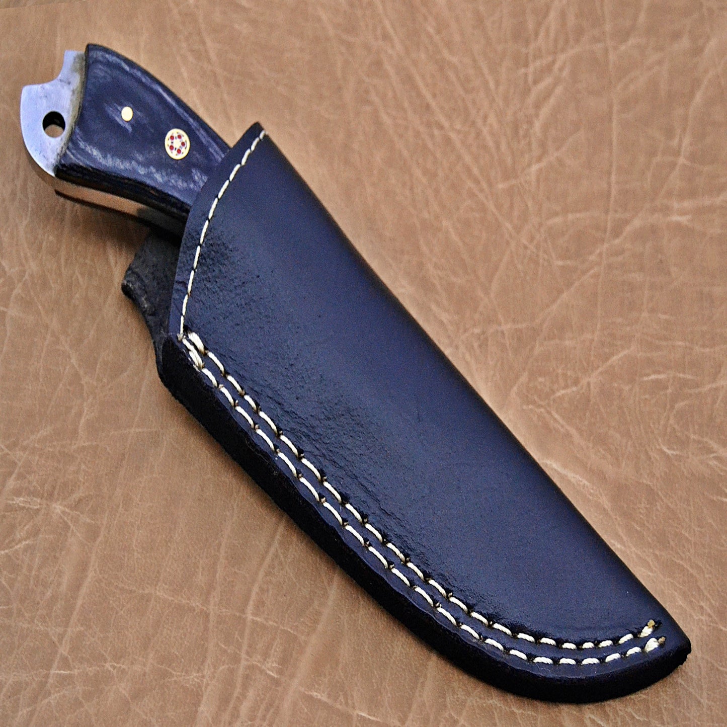 Hand-Forged Damascus Steel Fancy Tanto | Custom Fixed Blade