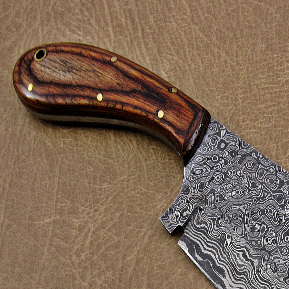 Raindrop Damascus Steel Chef's Kitchen Cleaver | Custom Chopper