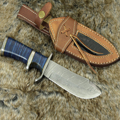 Handmade Damascus Steel Tactical Hunting Knife | Custom Fixed Blade