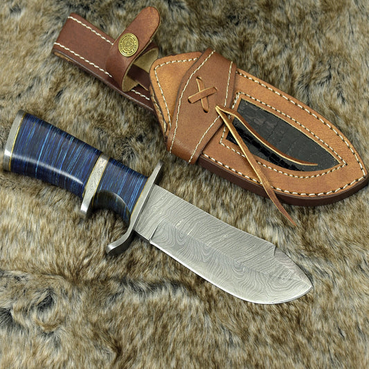Handmade Damascus Steel Tactical Hunting Knife | Custom Fixed Blade