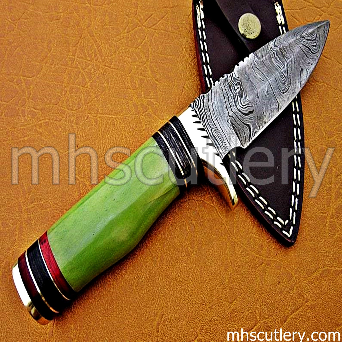 Hand Forged Damascus Steel Rat-Tail Hunting Knife | mhscutlery