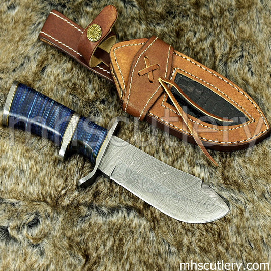 Handmade Damascus Steel Tactical Hunting Knife | mhscutlery