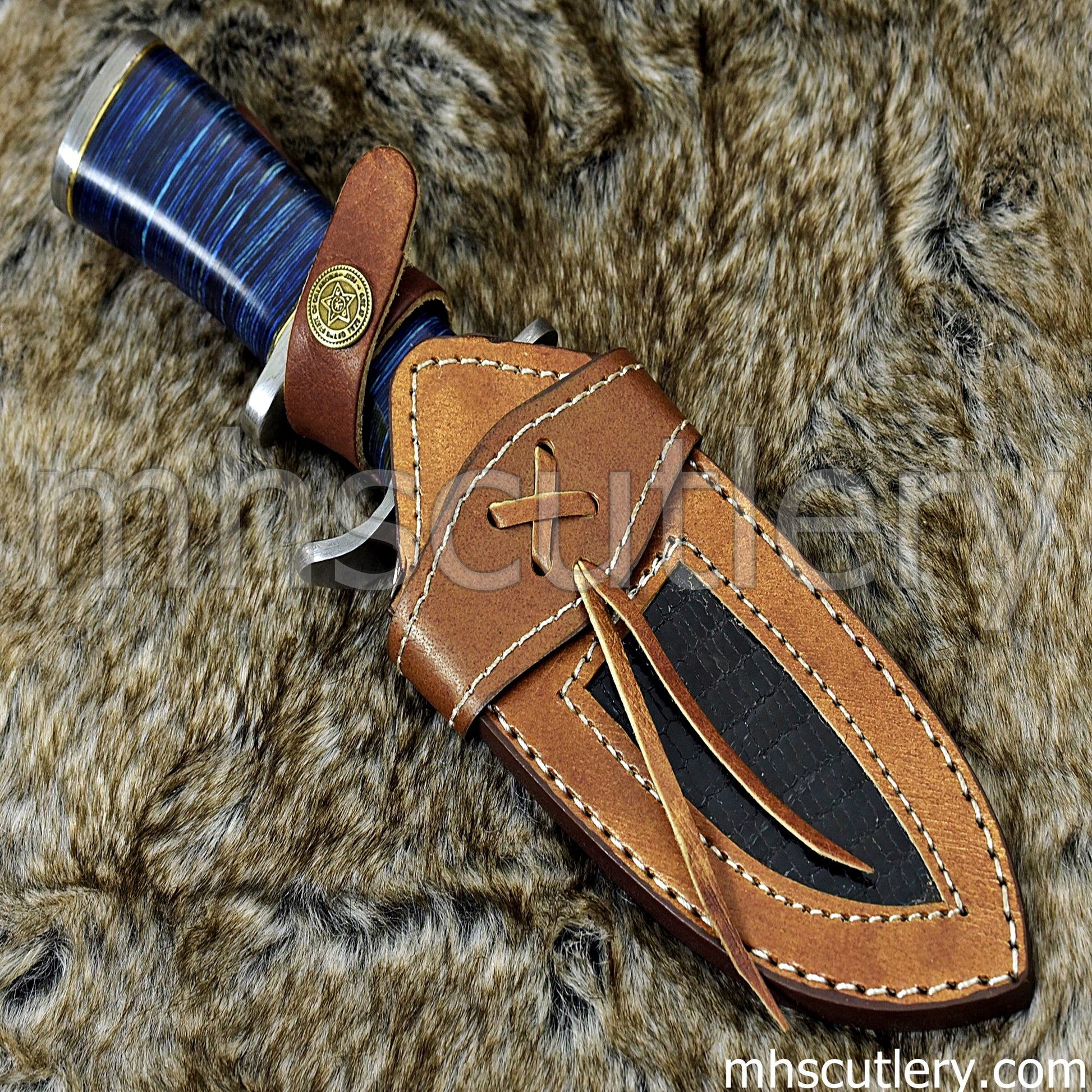 Handmade Damascus Steel Tactical Hunting Knife | mhscutlery