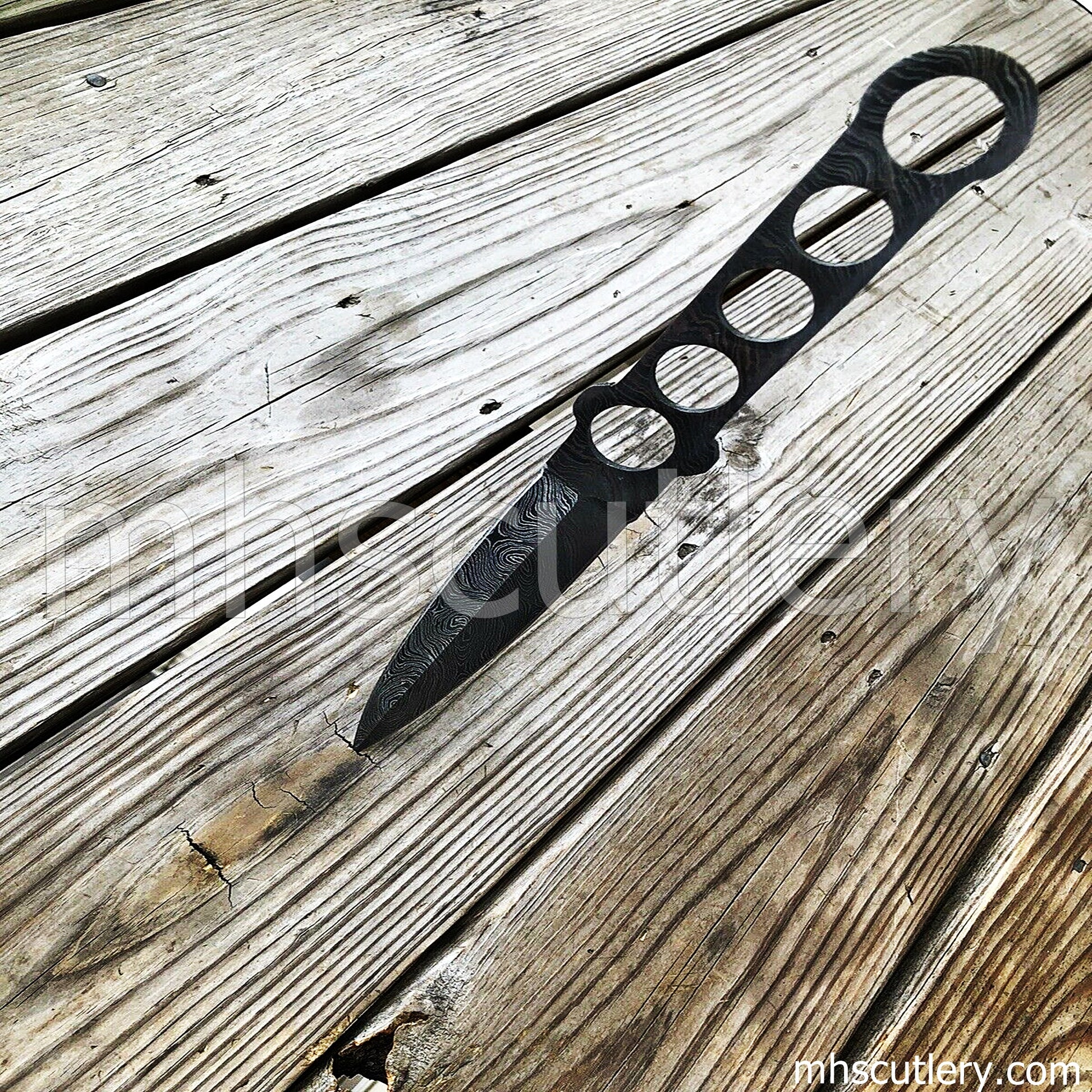 Handmade Damascus Steel Tactical Dagger Knife Blank Blade | mhscutlery