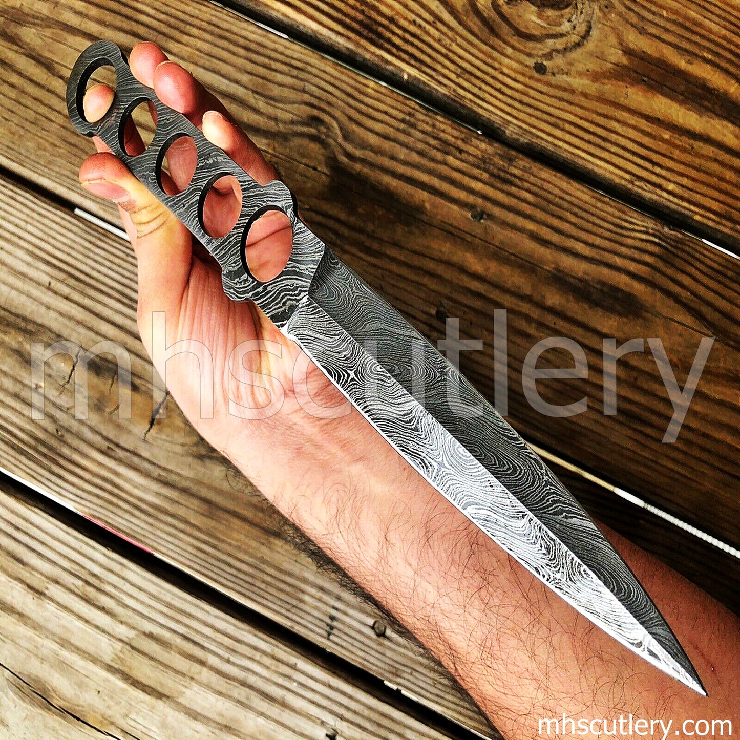 Handmade Damascus Steel Tactical Dagger Knife Blank Blade | mhscutlery