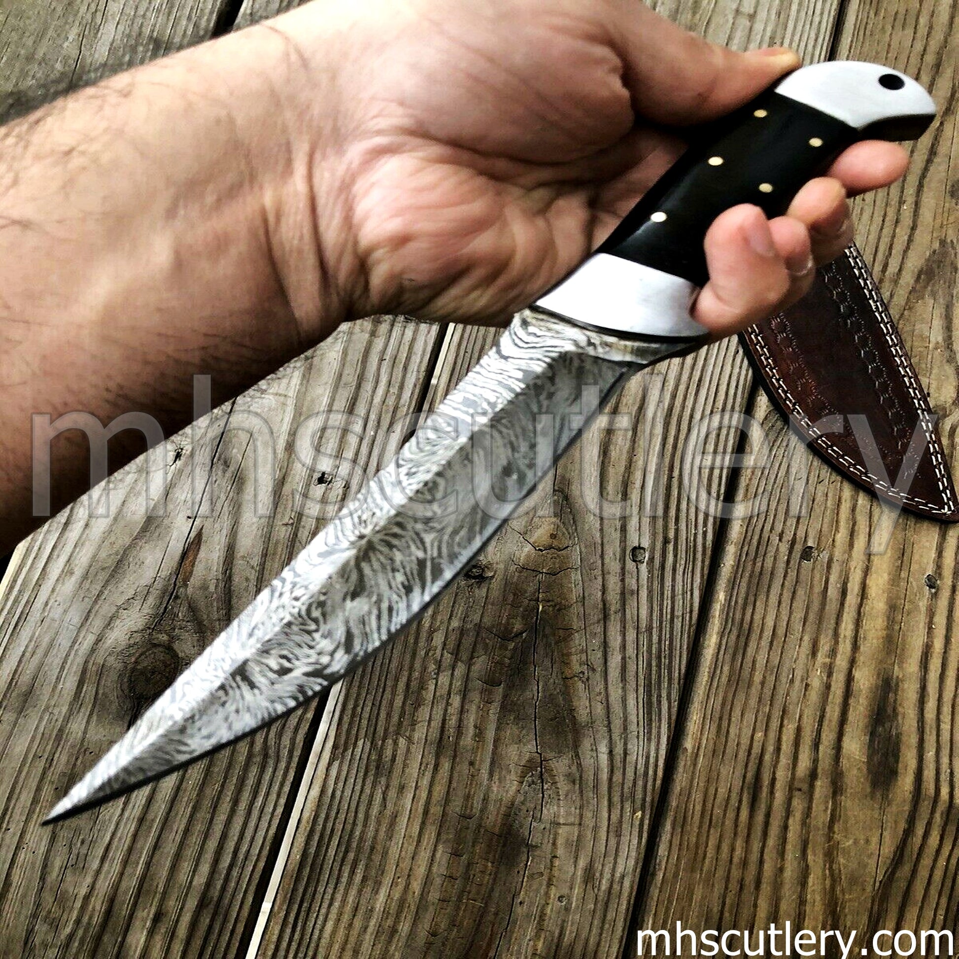 Handmade Damascus Steel Fishing Hunter Knife | mhscutlery