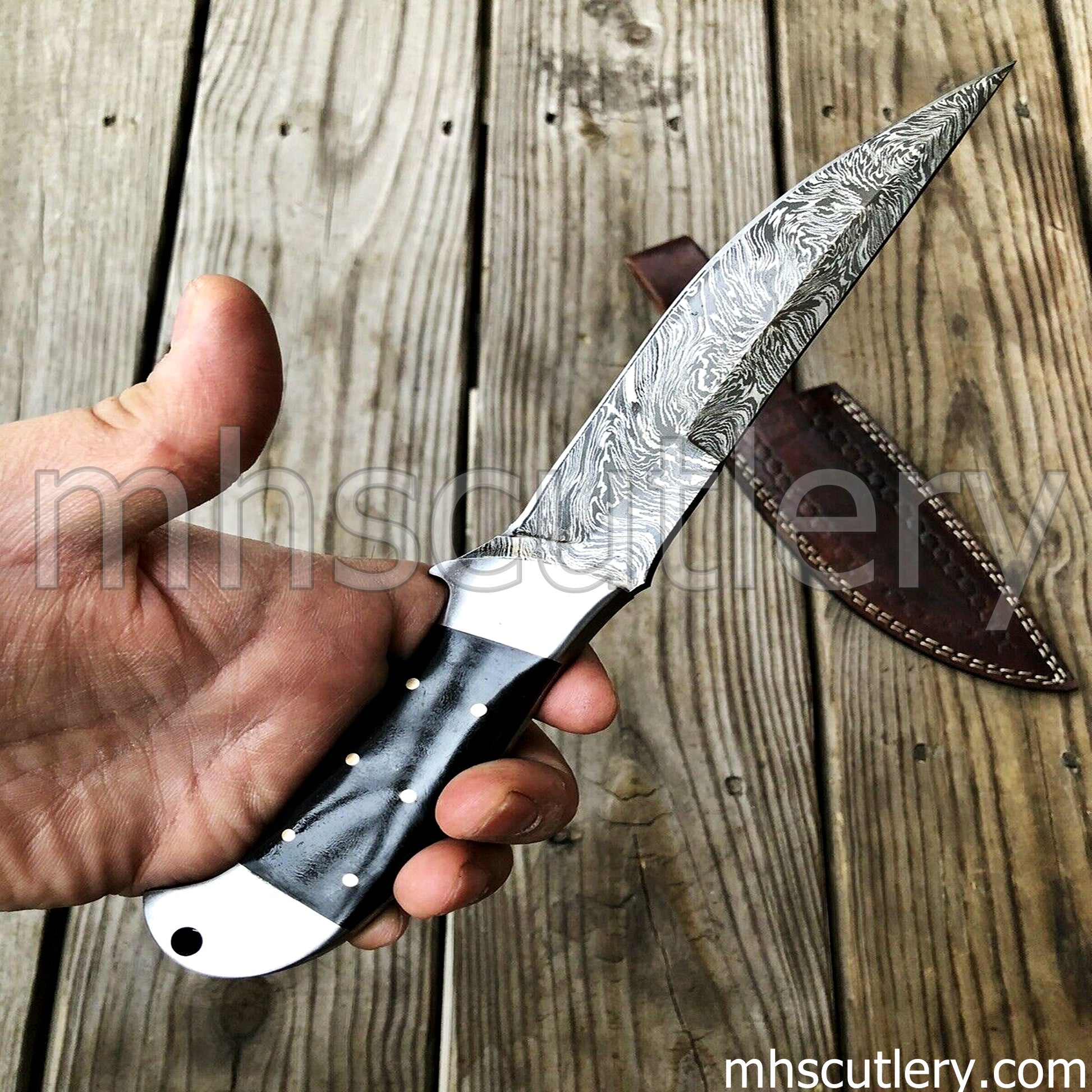 Handmade Damascus Steel Fishing Hunter Knife | mhscutlery